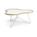 Swedese Table Flower 84x90 cm H39 cm-blanc-chêne-chrome
