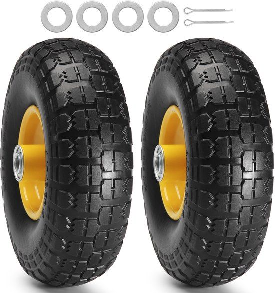 Vevor 10 inch PU wielen met runflat banden (2 stuks)