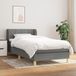 Maison Exclusive - Sommier à lattes de lit avec matelas gris foncé 90x200 cm tissu