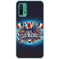Xiaomi Allez les bleus bedrukt siliconen hoesje compatibel met Xiaomi Redmi 9T