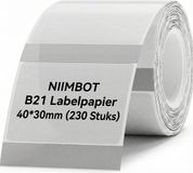 Niimbot B21/B1/B3S Labels - 40x30mm - Transparant - 230 vellen