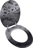 vidaXL - Toiletbril - van - MDF - met - waterdruppel - dessin