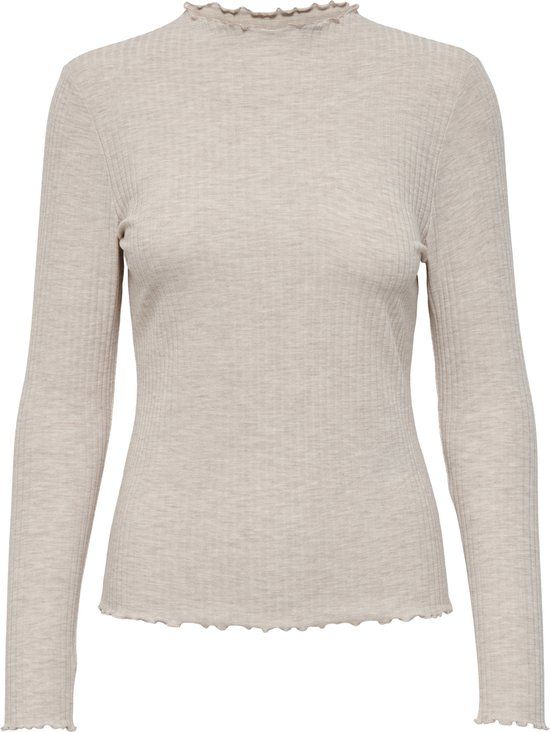 ONLY ONLEMMA L/S HIGH NECK TOP NOOS JRS - Pumice Stone - Maat S