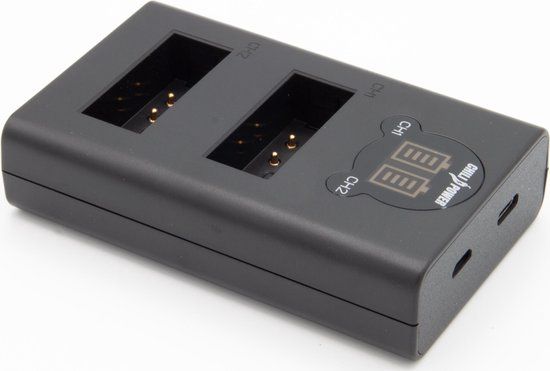 Chili Power ChiliPower dubbellader LP-E12 voor Canon - Zwart