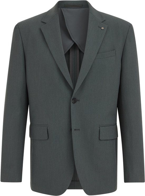 WE Fashion Heren slim fit blazer van twill met stretch