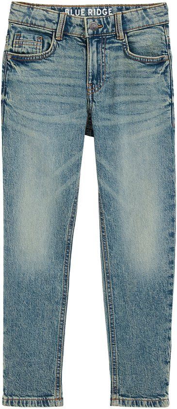 WE Fashion Jongens regular fit jeans - Katoen - Maat 146 - Groenblauw
