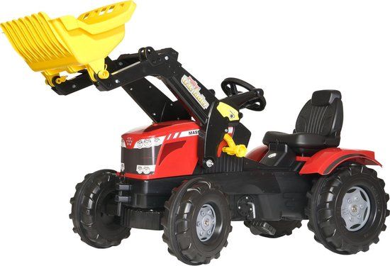 Rolly Toys FarmTrac Massey Ferguson Traptractor met Frontlader - Rood/Zwart
