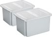 Sunware boîtes de rangement set - 2x pièces - 32 litres - gris