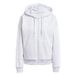 adidas dames Essentials 3-Stripes Full-Zip Fleece Hoodie Sweatshirt, light grey heather/white, XL