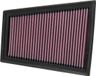K&N filtre de remplacement adapté pour Nissan Sentra 2007-2012 (33-2376)