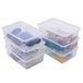 SUNDIS Clear Box, opbergbox met deksel, 22L, stapelbaar, set van 6