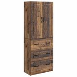 vidaXL Kast Set 2 st 66 x 34,5 x 87 cm Bewerkt hout Oud hout