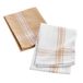 douceur d'intérieur, 2 theedoeken, 50 x 70 cm, beige, gerecycled katoen, geweven, cuisiline