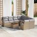 Maison Exclusive - Set de 9 coussins de banc de jardin, beige, en polyrotin