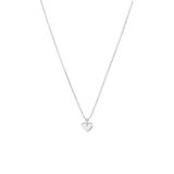 Lucardi Dames Stalen ketting met hart - Ketting - Staal - Zilverkleurig - 47 cm