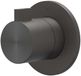 IVY Tribe Symmetry Afbouwdeel voor Flow-Through Inbouwstopkraan met Rond Rozet - Geborsteld RVS316 - Carbon Black PVD