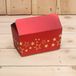 Rood mat sterren LAAG Bonbon doosjes - Chocolade doosje - 12 stuks