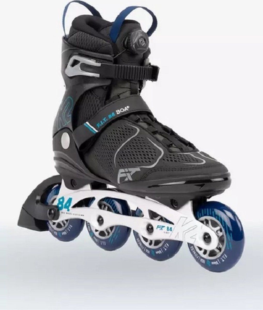 K2 F.I.T. 84 Boa inline skates grey blue 9.5/42.5