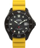 Timex Deep Water Meridian TW2W81700 Horloge - Rubber - Geel - Ø 44 mm