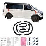 Oneway Set spatbordverbreders (Trims) compatibel met Volkswagen Transporter T6.1 2020-2022 (Korte wielbasis) - Matzwart
