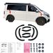Oneway Set spatbordverbreders (Trims) compatibel met Volkswagen Transporter T6.1 2020-2022 (Korte wielbasis) - Matzwart