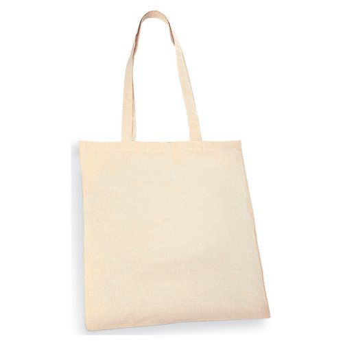 eBuyGB Pack van 10 natuurlijke katoenen boodschappentassen - shopper, naturel, 36 EU, strandtas