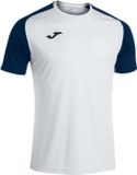 Joma Academy IV Shirt Korte Mouw Kinderen - Wit / Marine | Maat: 134