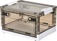 Goodivery ® Opvouwbare Transparante Opbergdoos met Deksel en Wielen