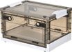 Goodivery ® Boîte de rangement pliable transparente avec couvercle et roues