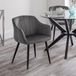 Julian Bowen set van 2 Hobart geschulpte eetkamerstoelen - grijs