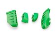 Puig 20872V reservekappen set motorbescherming Pro 2.0 groen