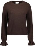 Vila Trui Vichiri L/s O-neck Knit Top/vol/pb/ 14119684 Coffee Bean Dames Maat - L