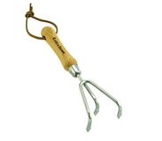 Kent & Stowe 3-tand handgrubber – roestvrij staal, essenhout steel, 28 cm