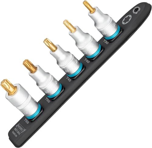 HAZET 992T-SR/5 Socket Wrench Tray | Magnetic Base | 5 Slots | 1/2 inch Drive | TORX® Profile | Plastic