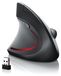 CSL Souris verticale pour gaucher, sans fil, souris sans fil ergonomique avec récepteur 2,4 GHz, capteur optique, 1000 à 1600 dpi, fonctionne sur piles, convient pour PC et ordinateur portable, noir