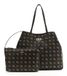 GUESS shopper Emelie Logo 2 in 1 Tote Espresso Logo donkerbruin