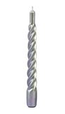 Cereria di Giorgio risthò Kaarsen Tortiglione gelakt, was, zilver, 2,2 x 2,2 x 21 cm, 3 stuks