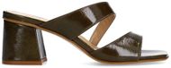 Sacha - Femme - Sandales à talon en cuir verni vert - Taille 37