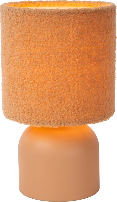 Lucide WOOLLY Tafellamp - Ø 16 cm - 1xE14 - Terracotta