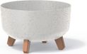 Prosperplast Gracia Low Eco Wood Bloempot Wit 6,8 L