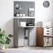 Maison Exclusive Bureau - Structure en bois imitation chêne Sonoma gris, dimensions : 71,5 x 31,5 x 106,5 cm