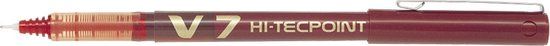 Pilot Hi-Tecpoint V7 Rollerpen - Rood - 0.4mm