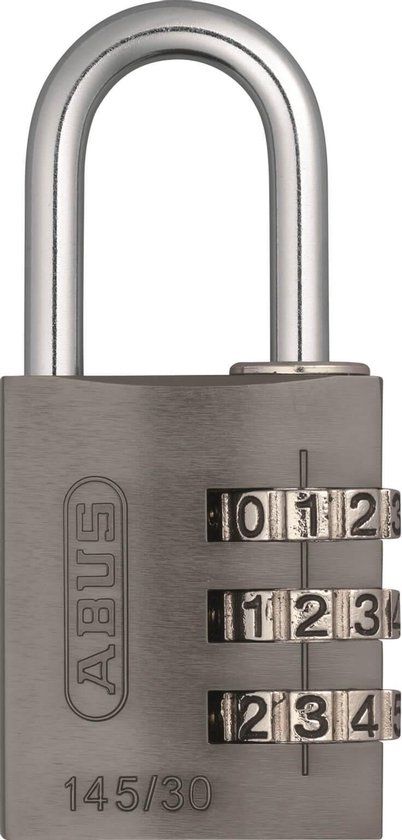 Abus Code Hangslot 154/30 - Titanium - Zilver