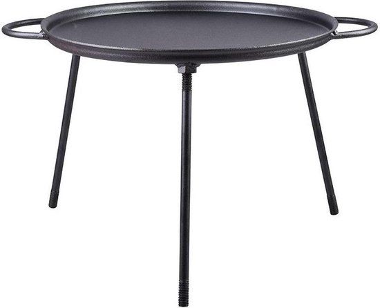 Esschert Design Pizza bakplaat van gietijzer - Heat - Zwart - 38 cm
