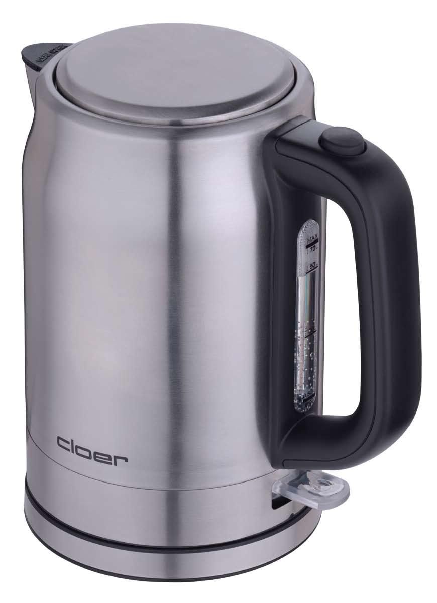 Cloer 4529 - Waterkoker - 1.7L - 2200W - RVS - Zilver
