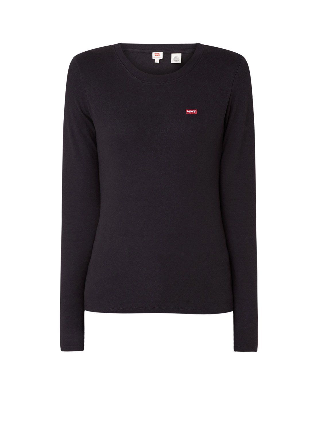 Levi's Basic longsleeve met merkembleem - Zwart - Maat: 5400816754008