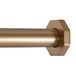 Ivilon Spanningsgordijnroede - zeshoekige veerspanstang voor ramen of douche, 61 tot 91 cm, warm goud