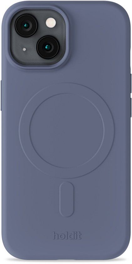 Holdit Soft MagSafe Case geschikt voor iPhone 17e / 16e / 15 / 14 / 13 - Pacific Blue