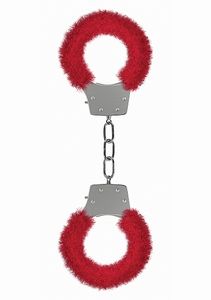 Ouch! Pleasure Handcuffs Red Furry - 8714273074218