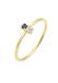 Elli Premium Dames Solitaire Jaarring 9_k_(375) Diamant 0602170618, 54 EU, Geelgoud, Diamant